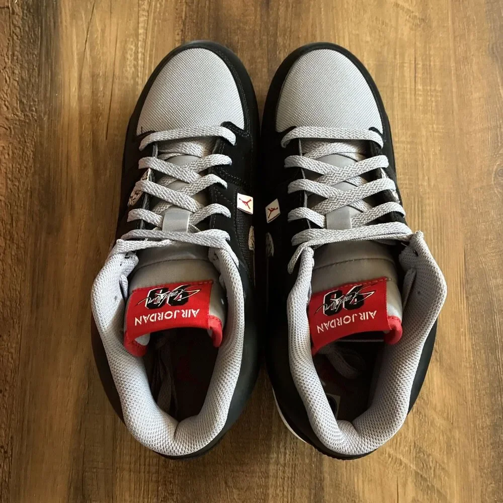 Nike Air Jordan Stadium 90 Low TD Men Size 9.5 Black Cement Football Cleats